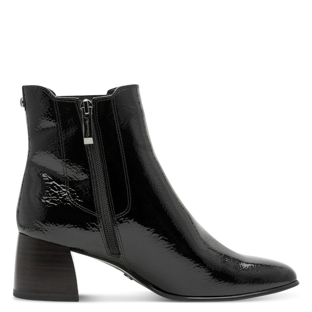 Tamaris 25327 Ankle Boot-Black Patent