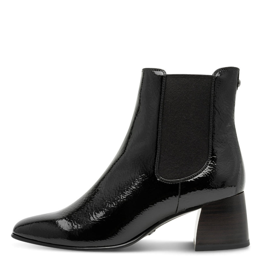 Tamaris 25327 Ankle Boot-Black Patent