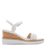 Tamaris 28334 Wedge Sandal-White