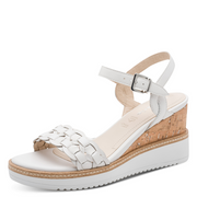 Tamaris 28334 Wedge Sandal-White