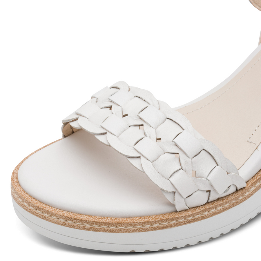 Tamaris 28334 Wedge Sandal-White
