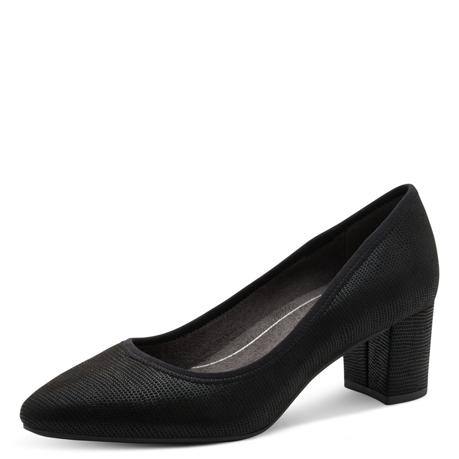 Jana 22461-46 Ladies Heels-Black Metallic H
