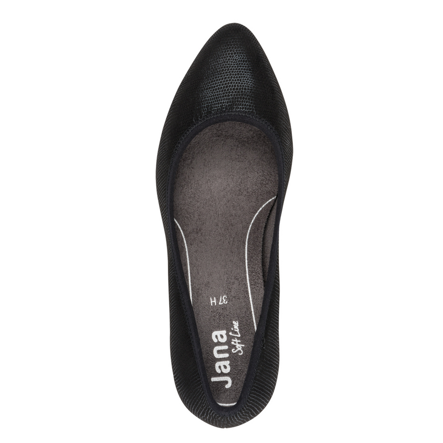 Jana 22461-46 Ladies Heels-Black Metallic H
