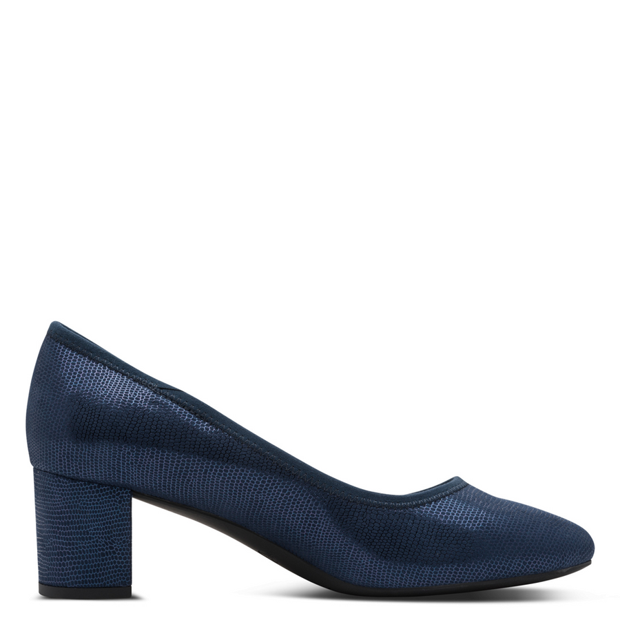 Jana 22461-46 Ladies Heels-Navy Metallic H