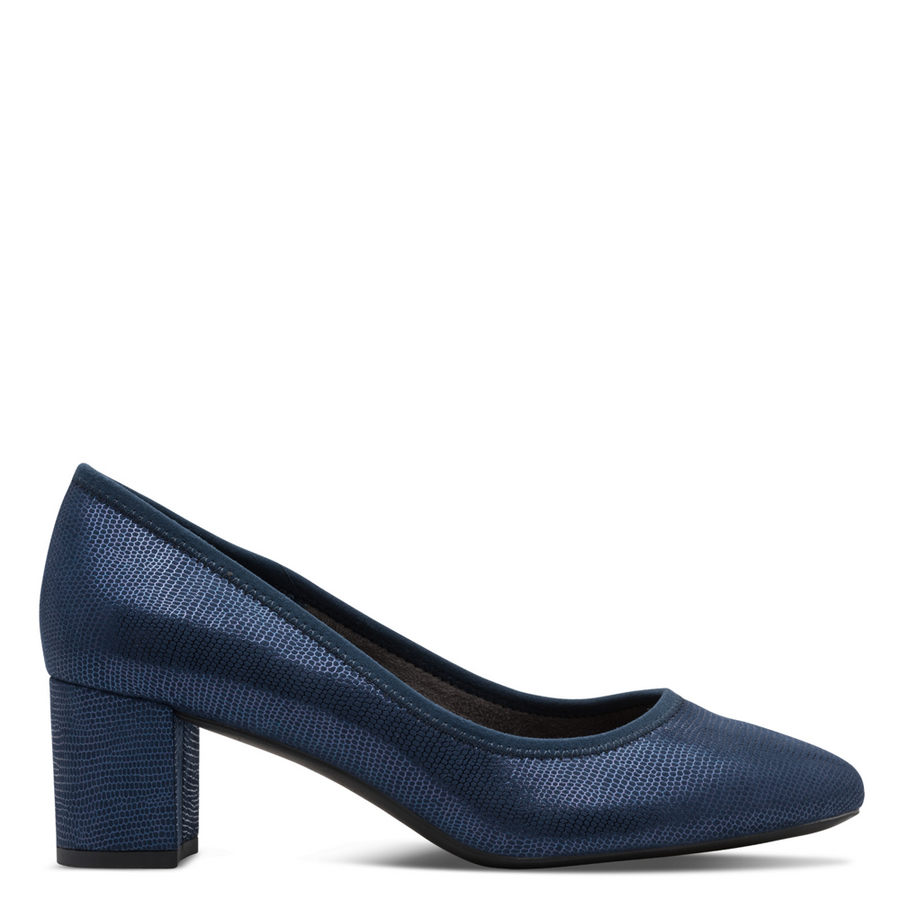 Jana 22461-46 Ladies Heels-Navy Metallic H