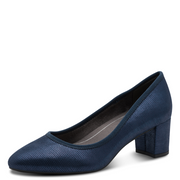 Jana 22461-46 Ladies Heels-Navy Metallic H