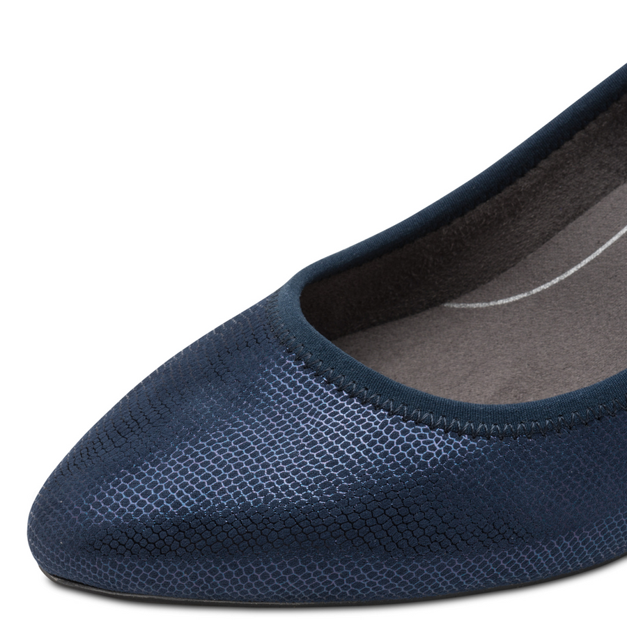 Jana 22461-46 Ladies Heels-Navy Metallic H