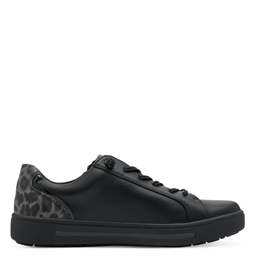 Jana 23660-42 Ladies Sneaker-Black Leopard H