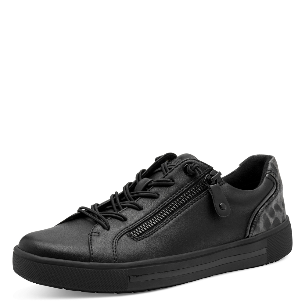 Jana 23660-42 Ladies Sneaker-Black Leopard H