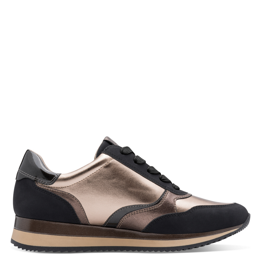 Jana 23774-43 Ladies Sneaker-Pewter/Black