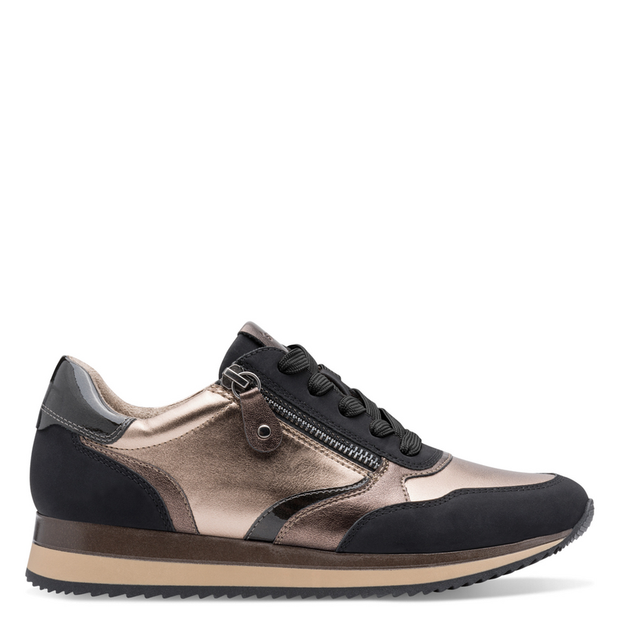 Jana 23774-43 Ladies Sneaker-Pewter/Black