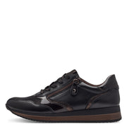 Jana 23774-43 Ladies' Sneaker-BLACK/BRONZE H