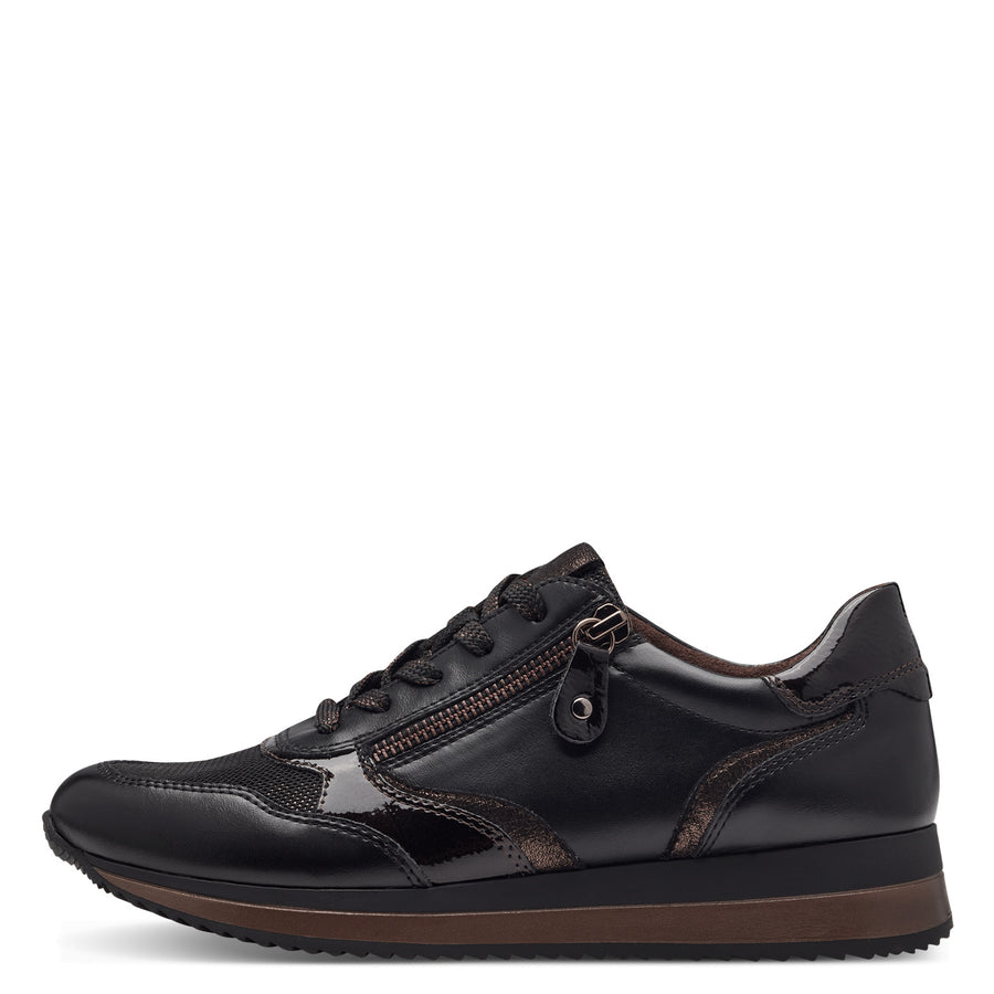 Jana 23774-43 Ladies' Sneaker-BLACK/BRONZE H