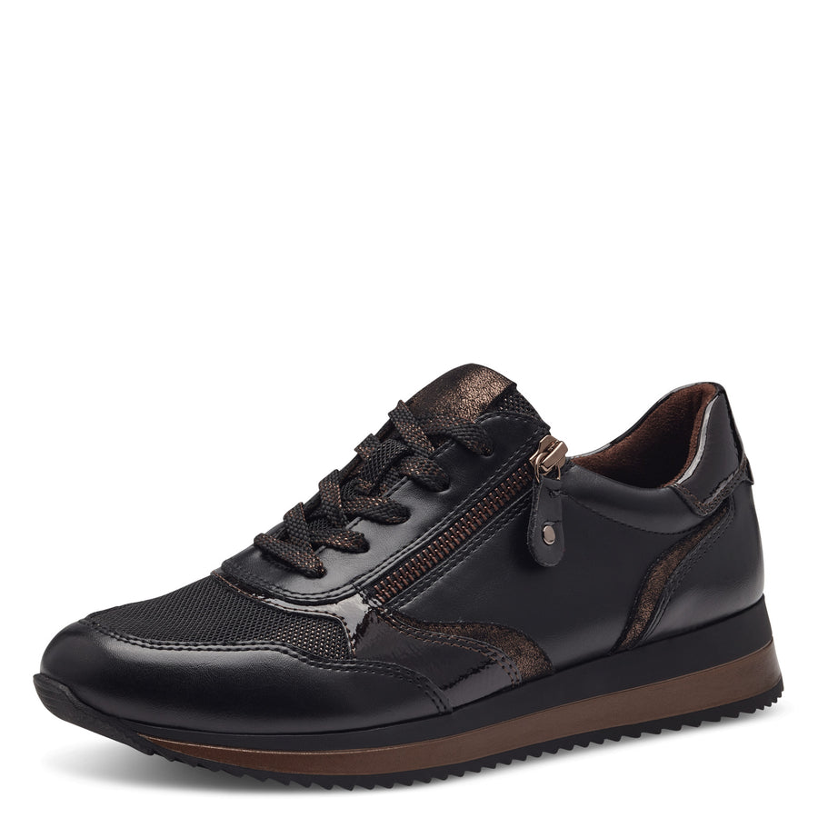 Jana 23774-43 Ladies' Sneaker-BLACK/BRONZE H
