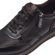Jana 23774-43 Ladies' Sneaker-BLACK/BRONZE H