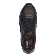 Jana 23774-43 Ladies' Sneaker-BLACK/BRONZE H