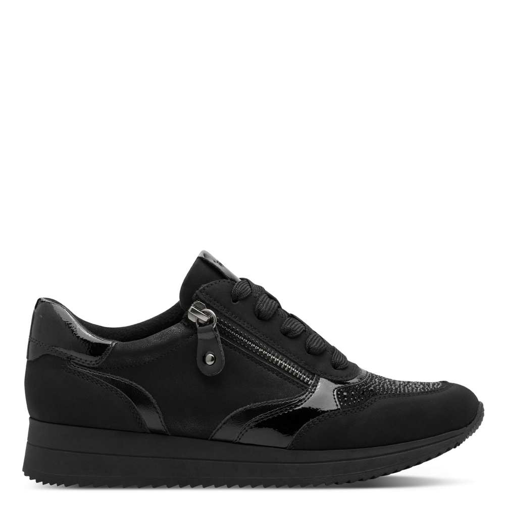 Jana 23774-43 Ladies Sneaker-Black Glitter