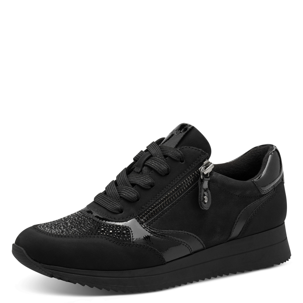 Jana 23774-43 Ladies Sneaker-Black Glitter