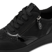 Jana 23774-43 Ladies Sneaker-Black Glitter