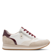 Jana 23774-43-154 Ladies Sneaker-White Bordo H