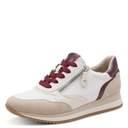 Jana 23774-43-154 Ladies Sneaker-White Bordo H