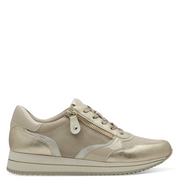 Jana 23774-43 Ladies Sneaker-Beige/Gold