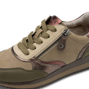 Jana 23774-43 Ladies' Sneaker-OLIVE COMBI H