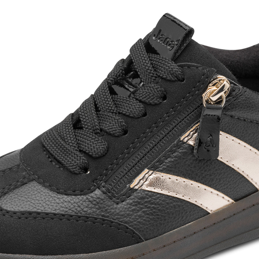 Jana 23784-44 Ladies' Sneaker-BLACK COMBI H