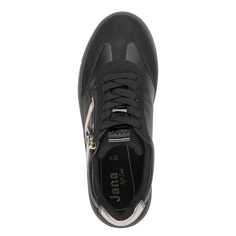 Jana 23784-44 Ladies' Sneaker-BLACK COMBI H