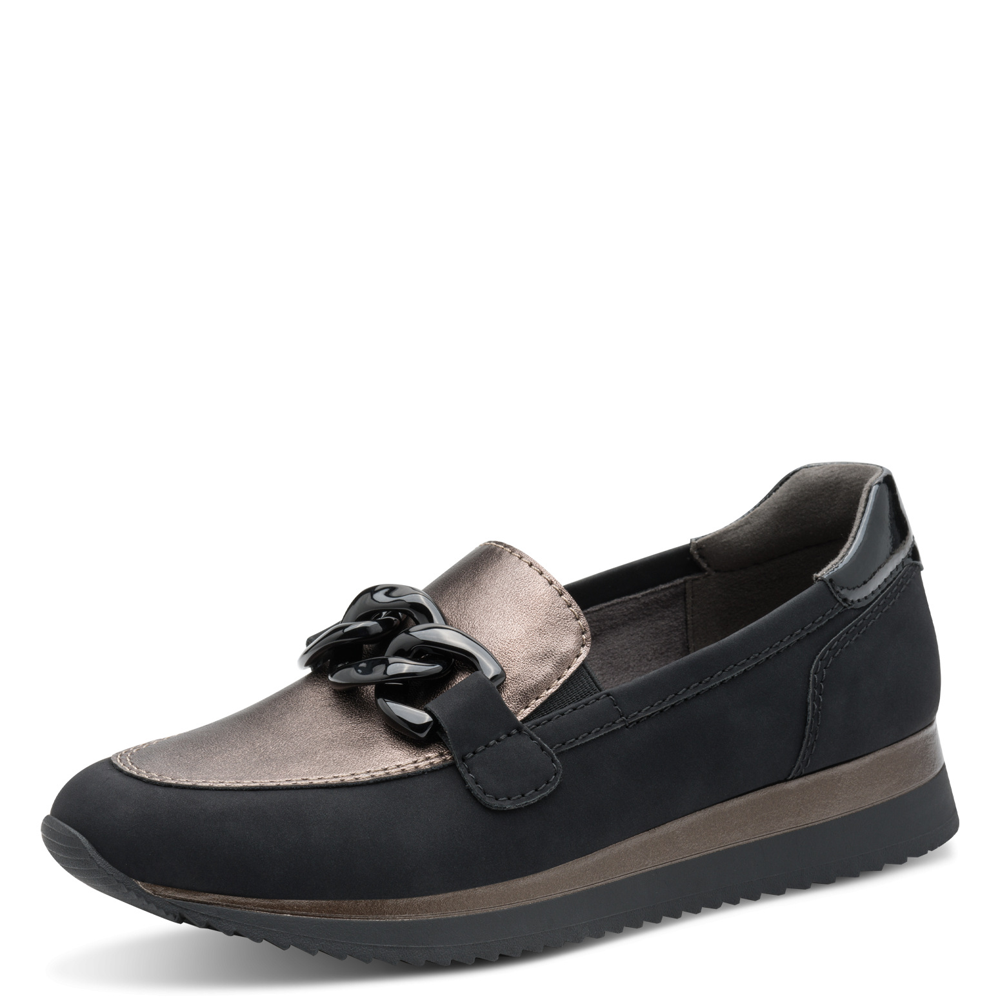 Jana 24766-43 Loafer-Pewter/Black