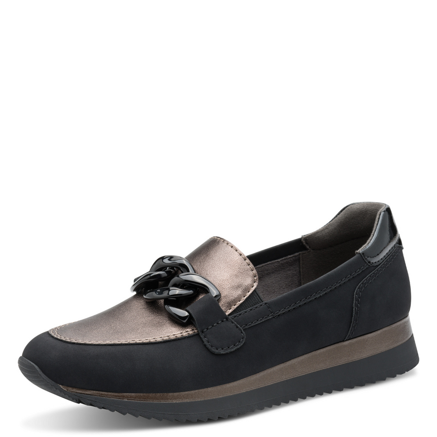 Jana 24766-43 Loafer-Pewter/Black