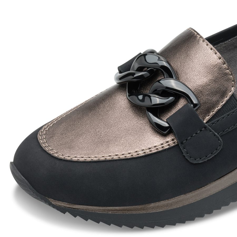 Jana 24766-43 Loafer-Pewter/Black