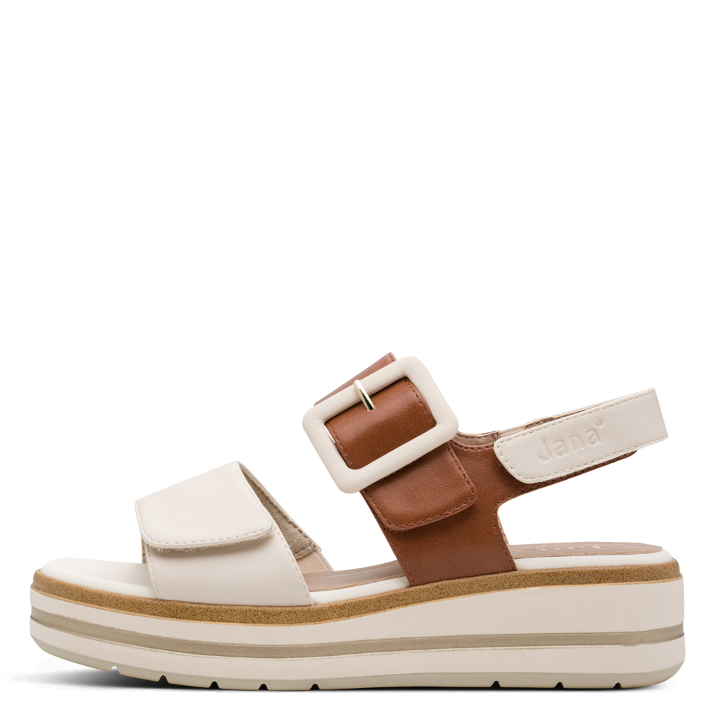Jana 28266-44 Ladies Sandal-Beige Multi H