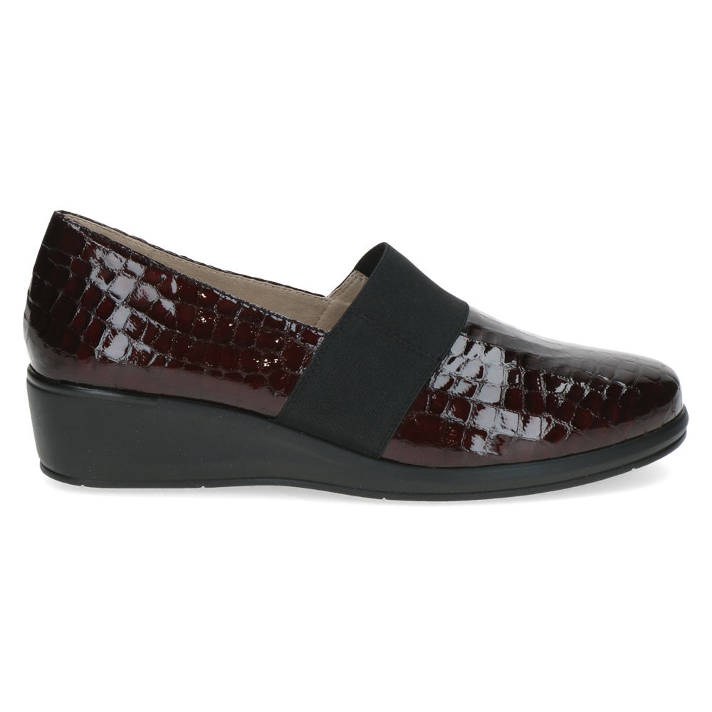 Caprice 24351-45 Ladies Shoe-Burgundy Croc Patent