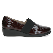 Caprice 24351-45 Ladies Shoe-Burgundy Croc Patent