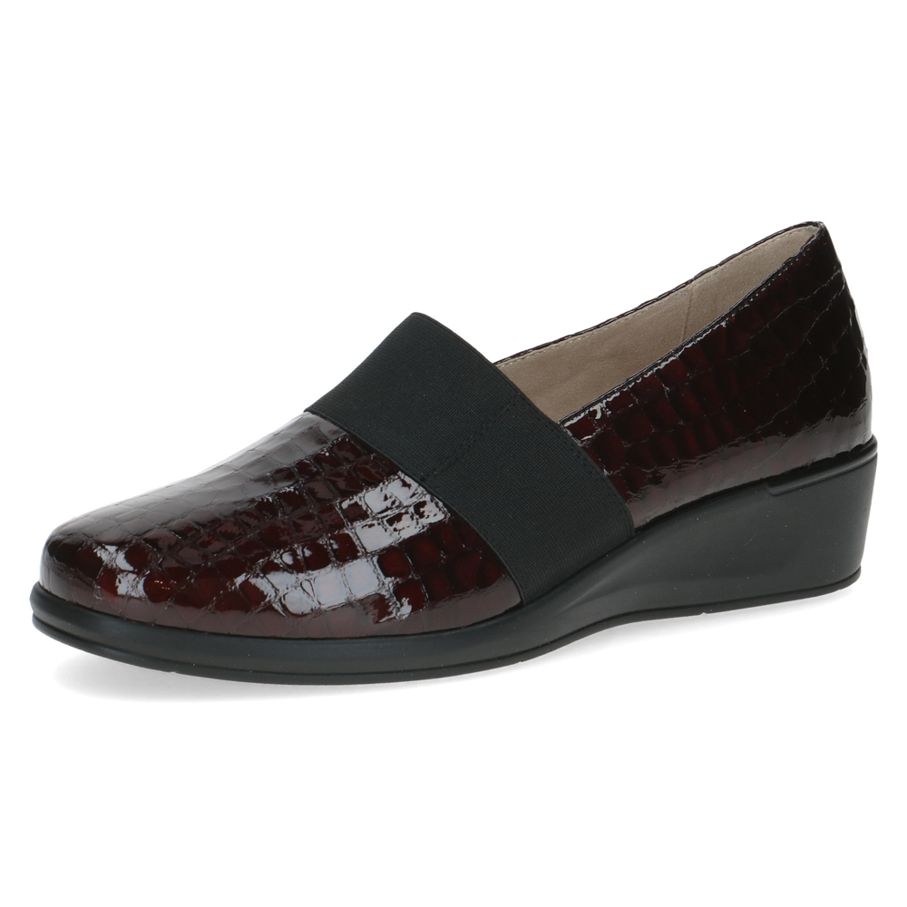 Caprice 24351-45 Ladies Shoe-Burgundy Croc Patent
