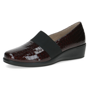 Caprice 24351-45 Ladies Shoe-Burgundy Croc Patent