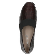 Caprice 24351-45 Ladies Shoe-Burgundy Croc Patent
