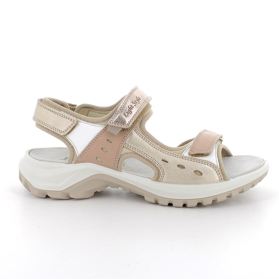 Imac 109430 Ladies Sandal-BEIGE/GOLD