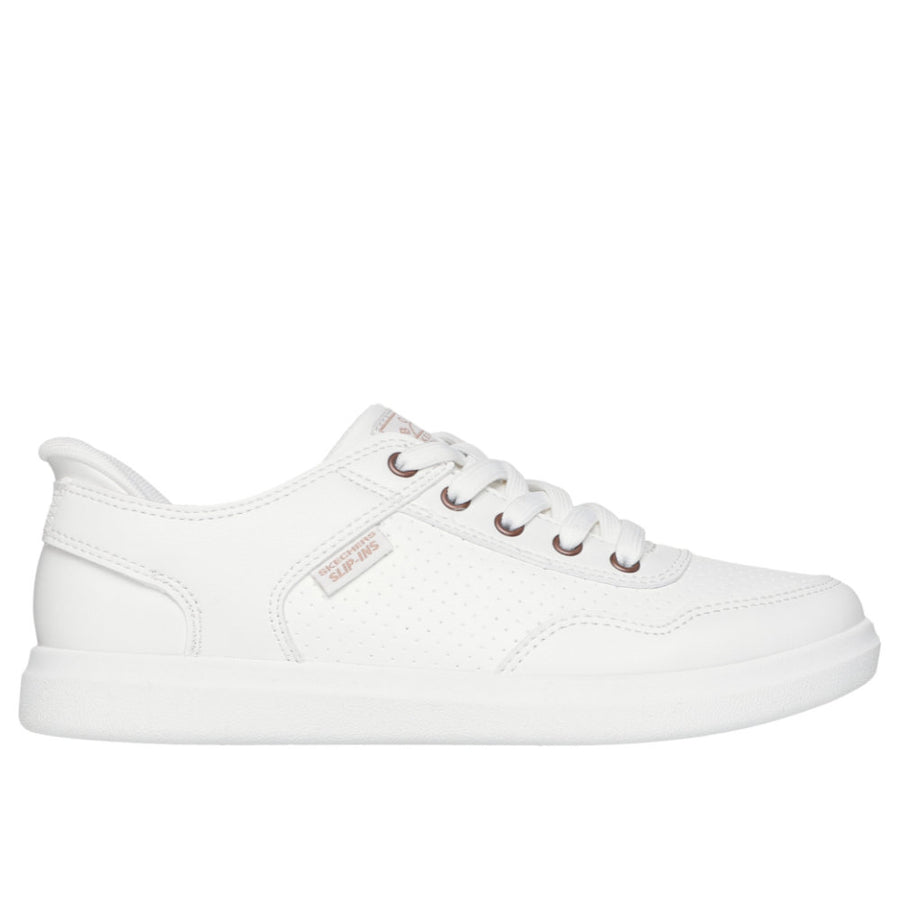 Skechers 114825 Ladies Trainer-White Slip Ins