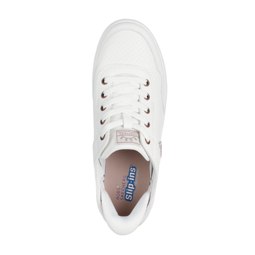 Skechers 114825 Ladies Trainer-White Slip Ins
