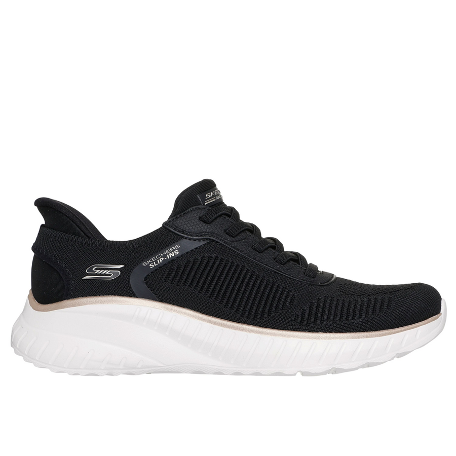 Skechers 117497 Ladies Trainer-Black/Gold