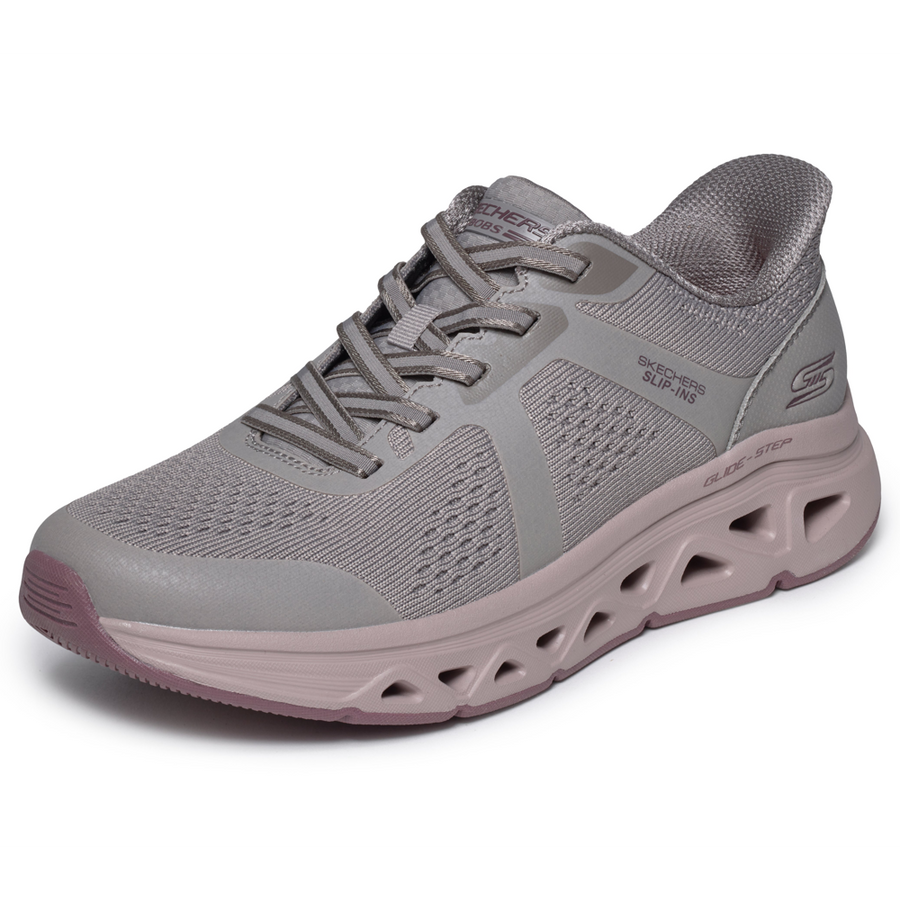 Skechers 117863 Ladies Trainer-Dark Taupe