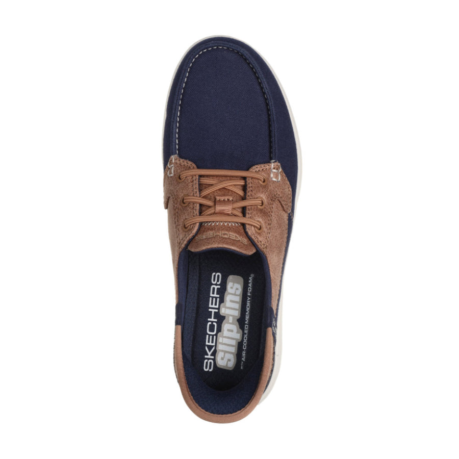 Skechers 136536 Ladies Trainer-Navy Slip Ins