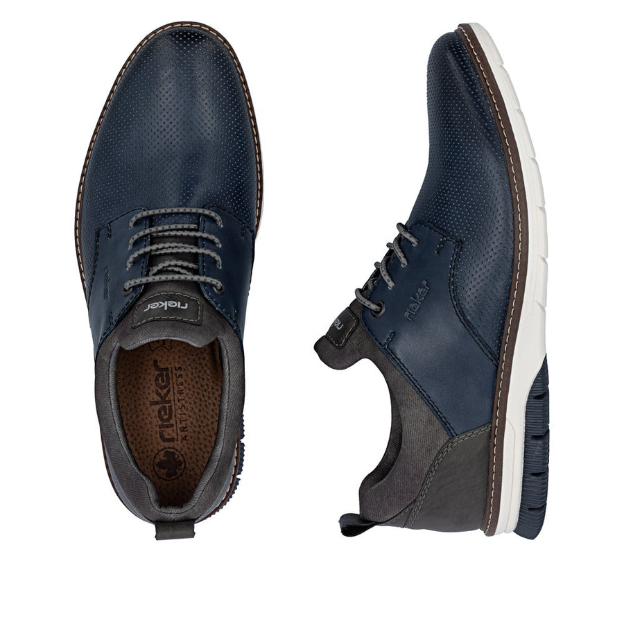 Rieker 14450-16 Mens Shoes-Navy Multi