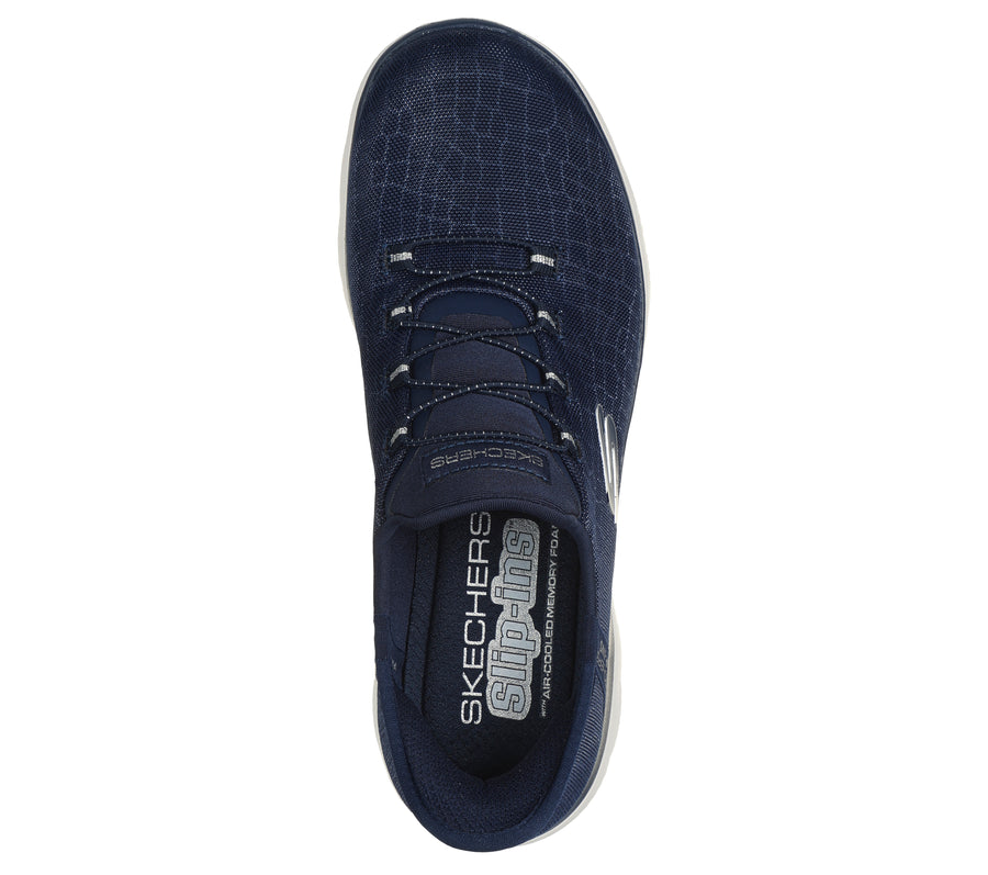 Skechers 150128 Ladies Trainer-Navy/Silver