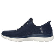 Skechers 150128 Ladies Trainer-Navy/Silver