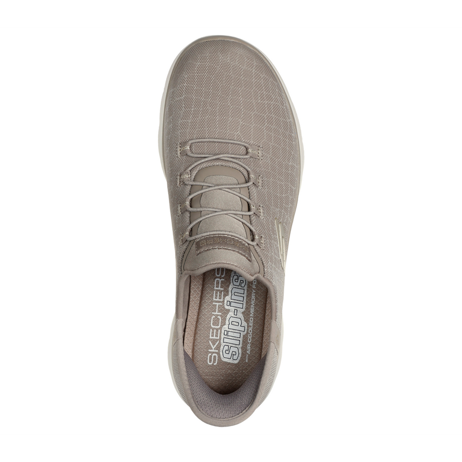 Skechers 150128 Ladies Trainer-Taupe/Gold
