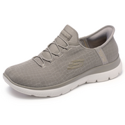 Skechers 150128 Ladies Trainer-Taupe/Gold