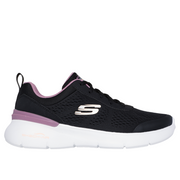 Skechers 150370 Ladies Trainer-Black/Mauve